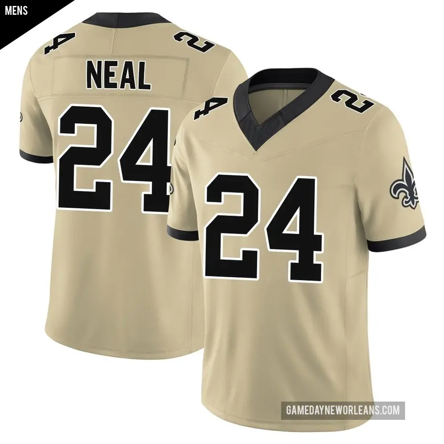 Men's New Orleans Saints ＃24 Devin Neal Gold Limited Alternate Gameday s Alternate Vapor F.U.S.E. Jersey