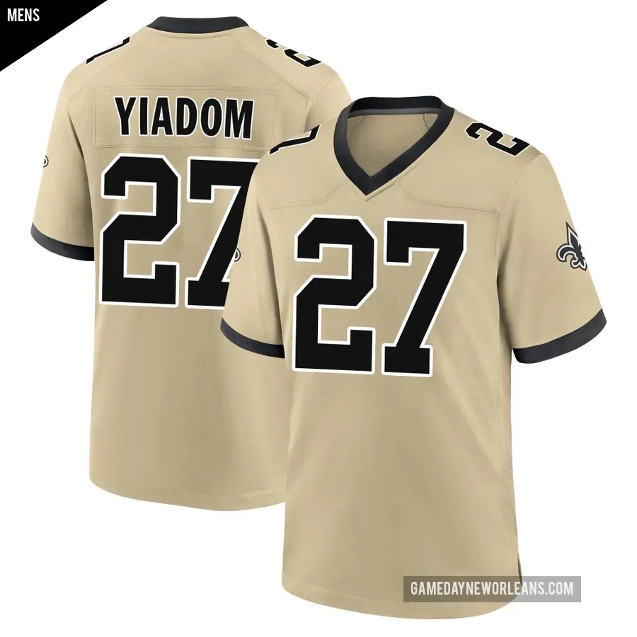Men's New Orleans Saints ＃27 Isaac Yiadom Gold Game day s Alternate Jersey