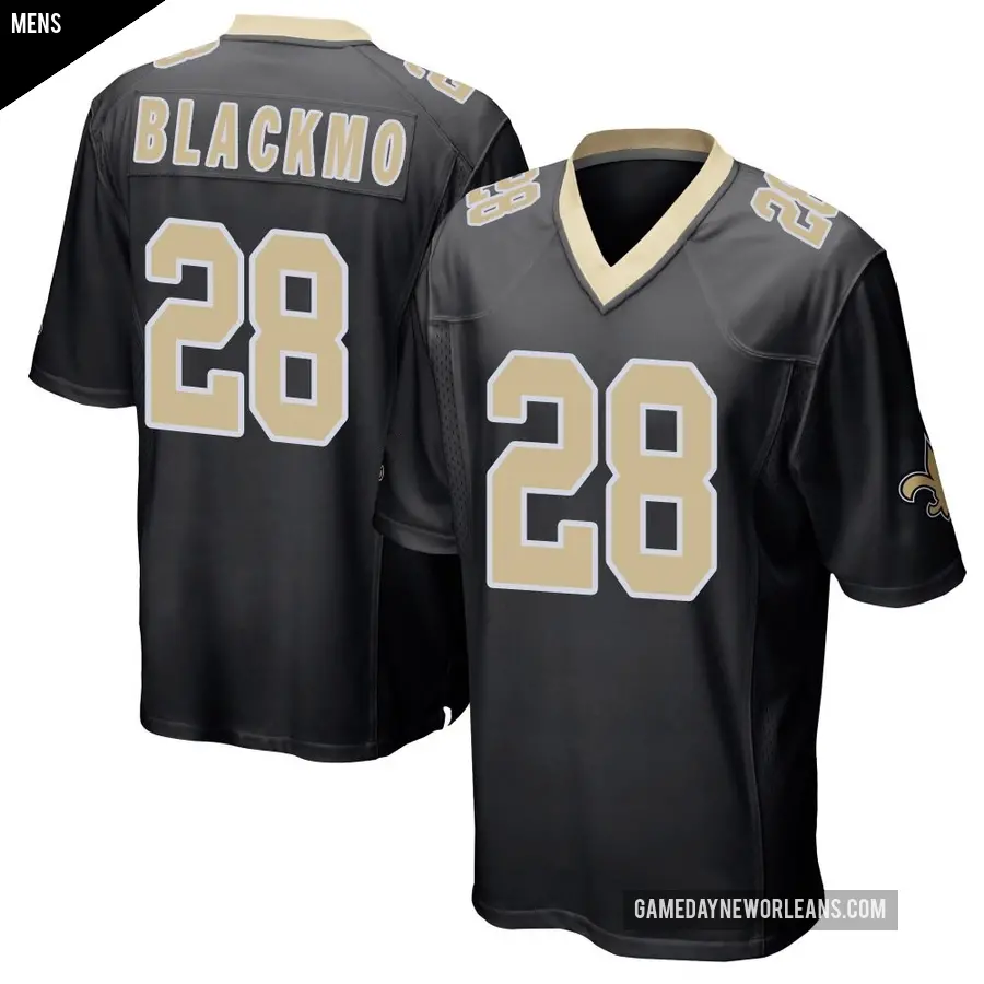 Men's New Orleans Saints ＃28 Julian Blackmon Black Game Team Color Jersey