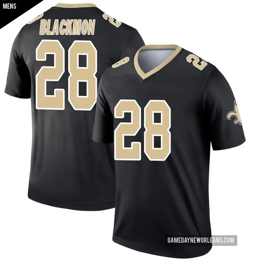 Men's New Orleans Saints ＃28 Julian Blackmon Black Legend Jersey