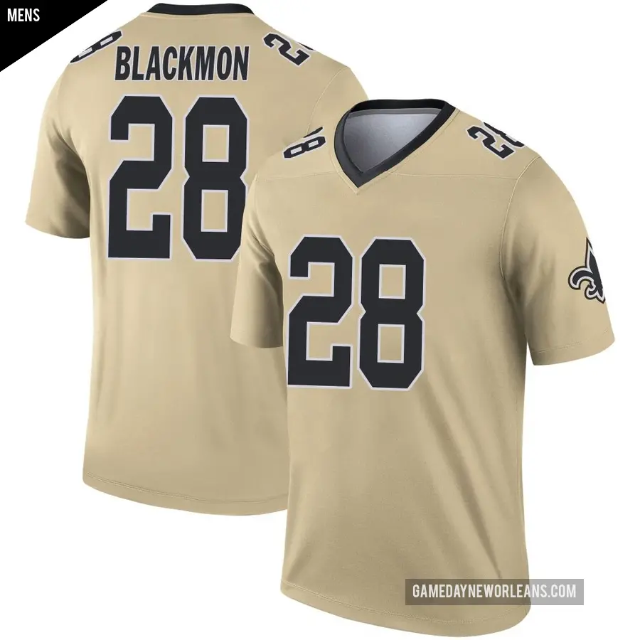 Men's New Orleans Saints ＃28 Julian Blackmon Gold Legend Inverted Jersey