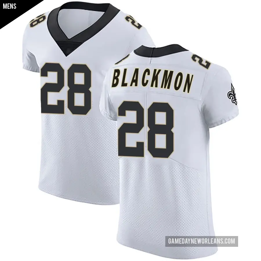 Men's New Orleans Saints ＃28 Julian Blackmon White Elite Vapor Untouchable Jersey