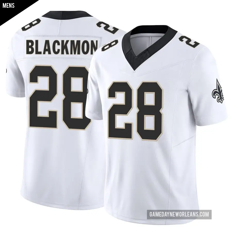 Men's New Orleans Saints ＃28 Julian Blackmon White Limited Vapor F.U.S.E. Jersey