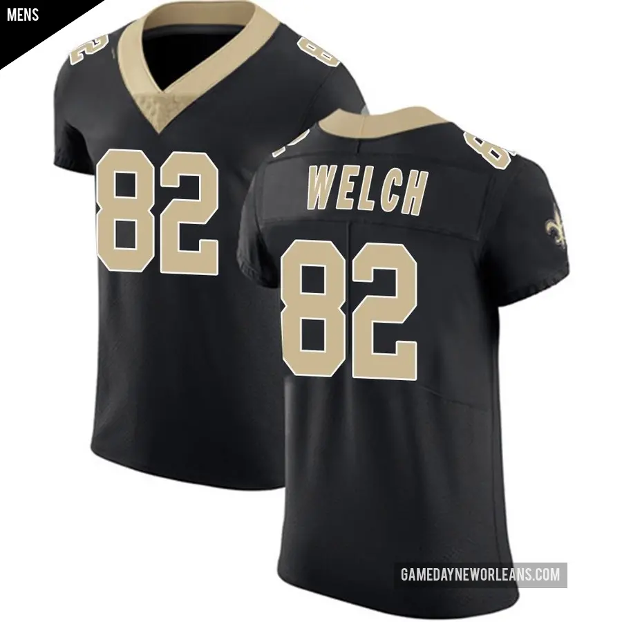 Men's New Orleans Saints ＃82 Treyton Welch Black Elite Team Color Vapor Untouchable Jersey