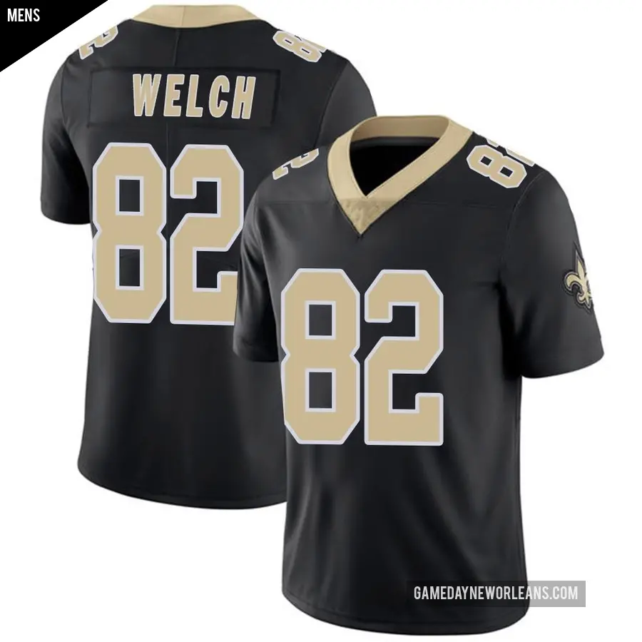 Men's New Orleans Saints ＃82 Treyton Welch Black Limited Team Color Vapor Untouchable Jersey