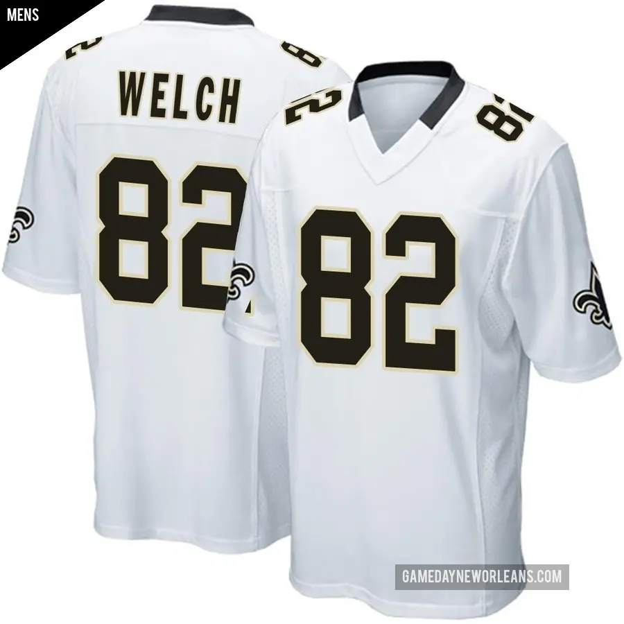 Men's New Orleans Saints ＃82 Treyton Welch White Game Jersey