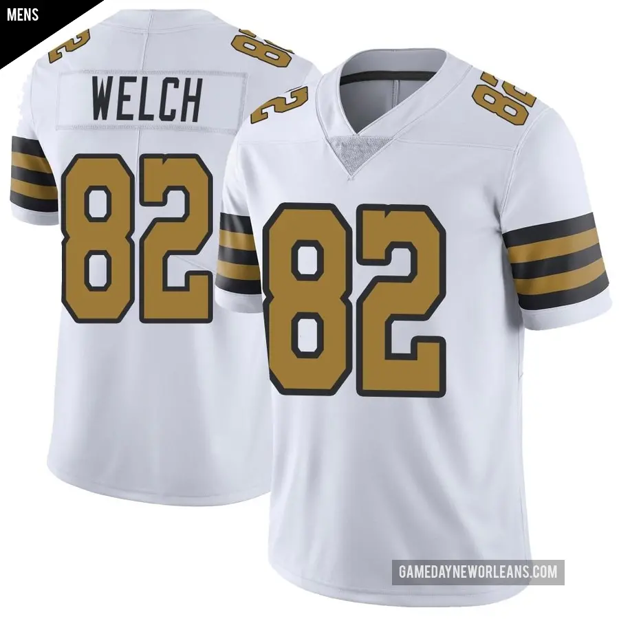 Men's New Orleans Saints ＃82 Treyton Welch White Limited Color Rush Jersey
