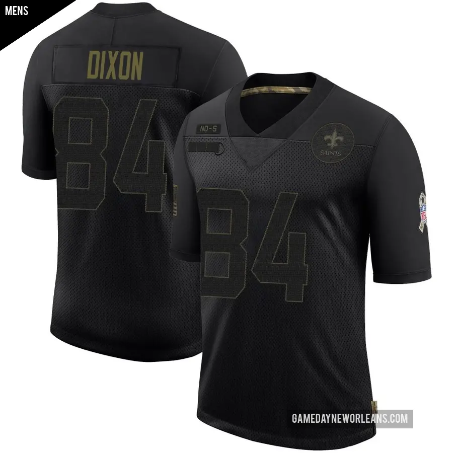 Men's New Orleans Saints ＃84 Dai'Jean Dixon Black Limited 2020 Salute To Service Jersey