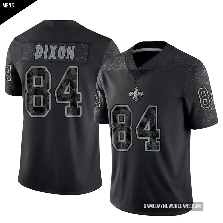 Men's New Orleans Saints ＃84 Dai'Jean Dixon Black Limited Reflective Jersey