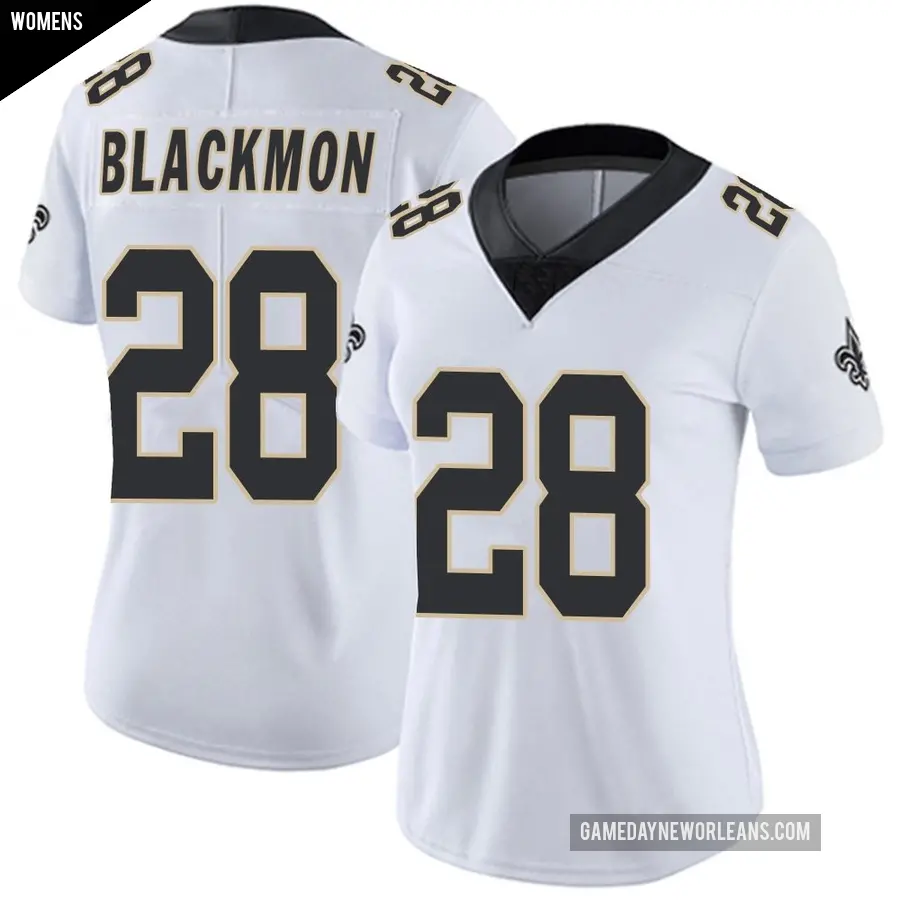 Women's New Orleans Saints ＃28 Julian Blackmon White Limited Vapor Untouchable Jersey