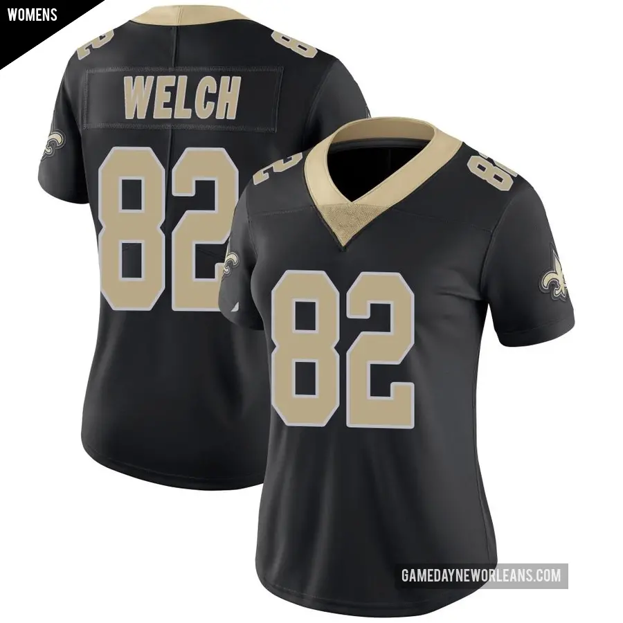 Women's New Orleans Saints ＃82 Treyton Welch Black Limited Team Color Vapor Untouchable Jersey