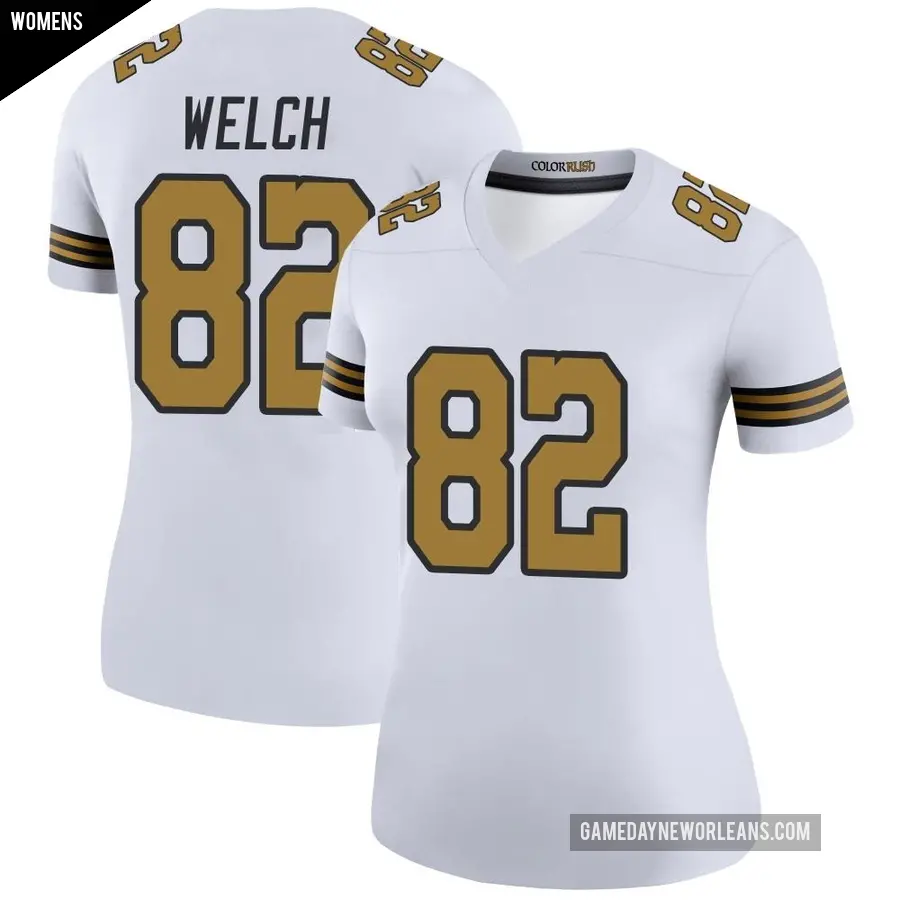 Women's New Orleans Saints ＃82 Treyton Welch White Legend Color Rush Jersey