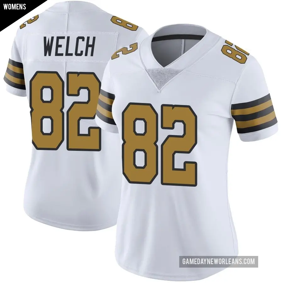 Women's New Orleans Saints ＃82 Treyton Welch White Limited Color Rush Jersey