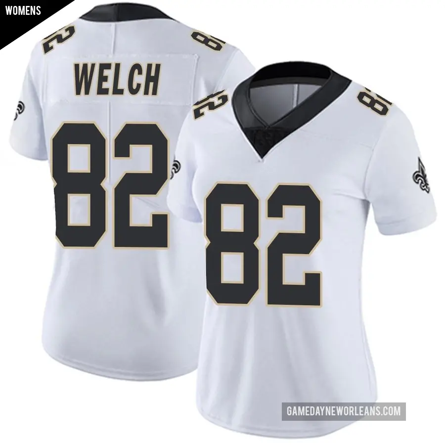 Women's New Orleans Saints ＃82 Treyton Welch White Limited Vapor Untouchable Jersey