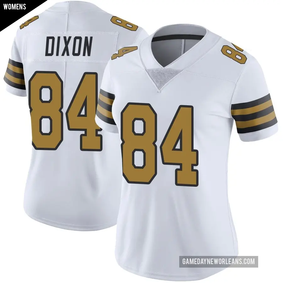 Women's New Orleans Saints ＃84 Dai'Jean Dixon White Limited Color Rush Jersey
