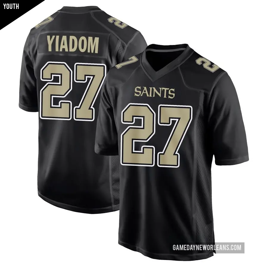 Youth New Orleans Saints ＃27 Isaac Yiadom Black Game Carbon Fashion Jersey