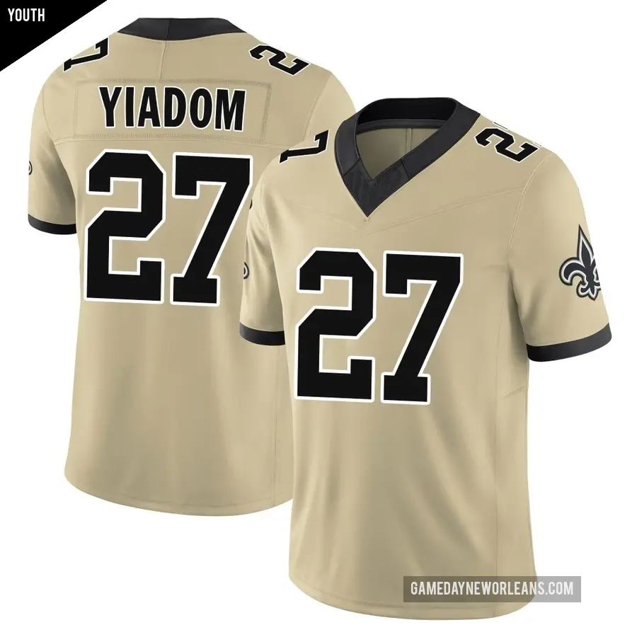 Youth New Orleans Saints ＃27 Isaac Yiadom Gold Limited Alternate Gameday s Alternate Vapor F.U.S.E. Jersey