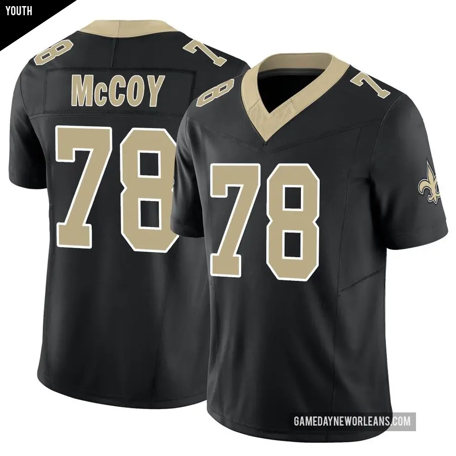 Youth New Orleans Saints ＃78 Erik McCoy Black Limited Vapor F.U.S.E. Jersey