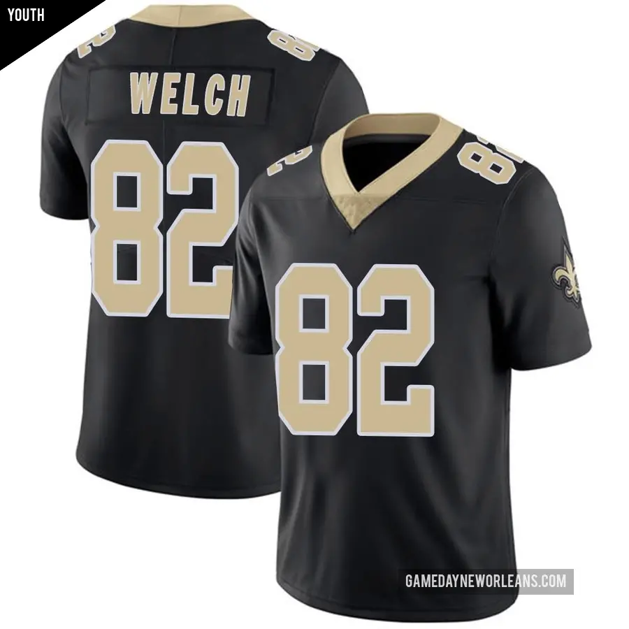 Youth New Orleans Saints ＃82 Treyton Welch Black Limited Team Color Vapor Untouchable Jersey
