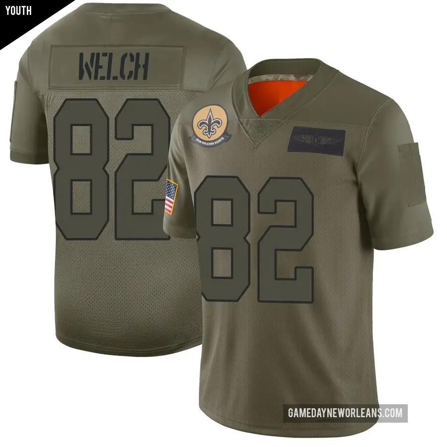 Youth New Orleans Saints ＃82 Treyton Welch Camo Limited 2019 Salute to Service Jersey