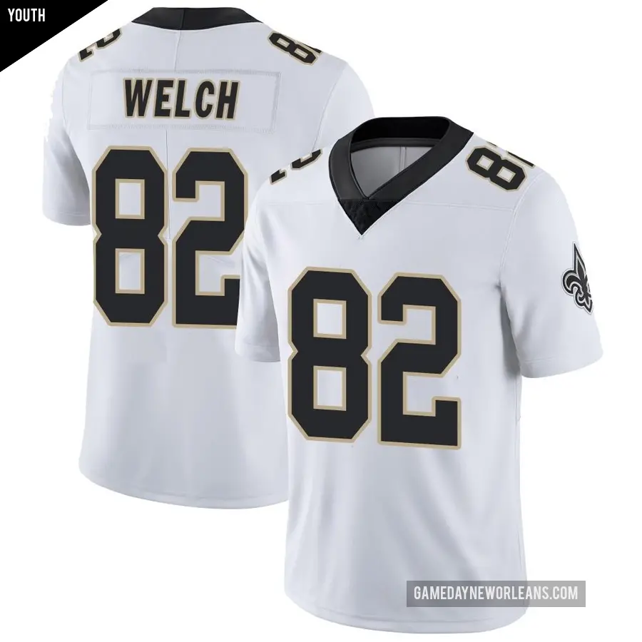 Youth New Orleans Saints ＃82 Treyton Welch White Limited Vapor Untouchable Jersey